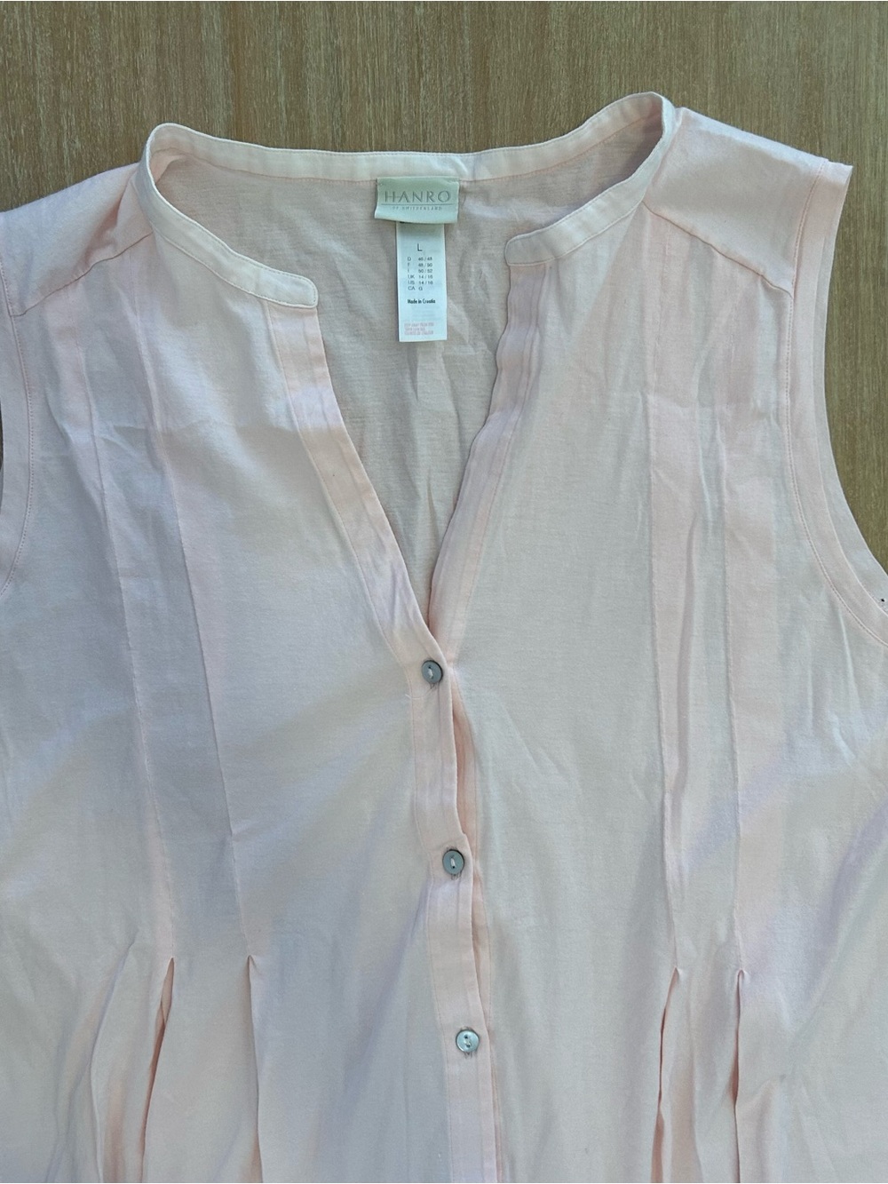 HANRO of Switzerland Cotton Tank Sleep Shirt | NWOT | Crystal Pink | Large - Picture 2 of 11